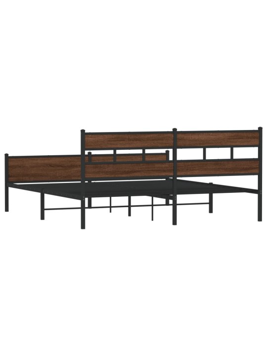 METALLIST VOODIRAAM ILMA MADRATSITA PRUUN TAMM 193X203 CM
