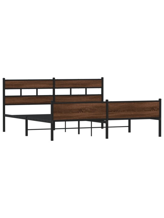 METALLIST VOODIRAAM ILMA MADRATSITA PRUUN TAMM 200X200 CM