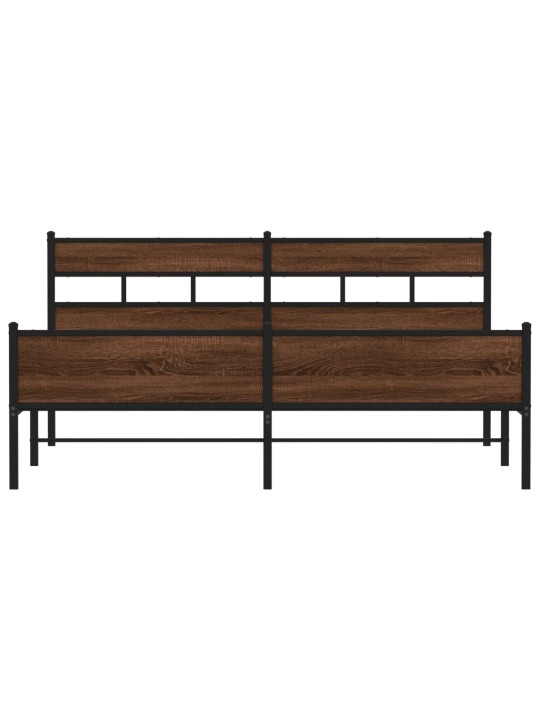 METALLIST VOODIRAAM ILMA MADRATSITA PRUUN TAMM 200X200 CM