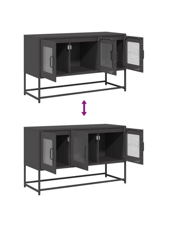 TELERIKAPP MUST 100,5X39X60,5 CM KÜLMVALTSITUD TERAS