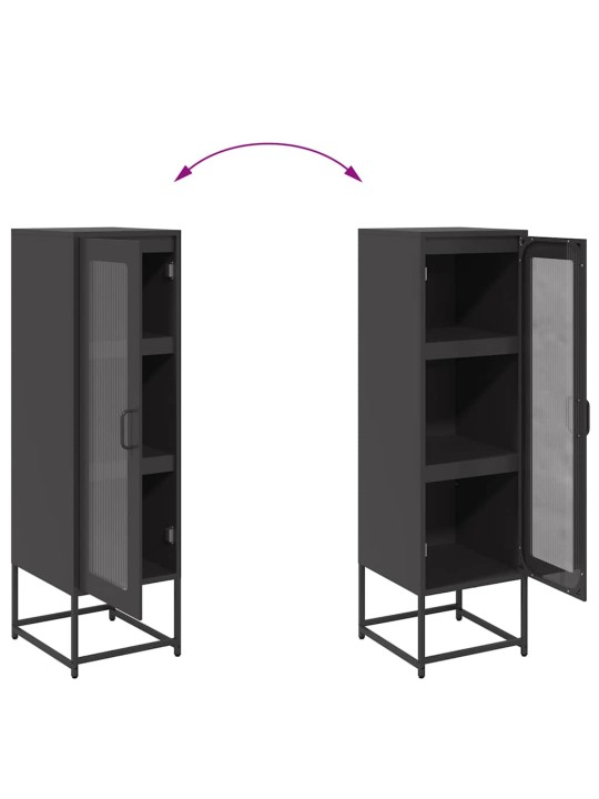 HIGHBOARD BLACK 36X39X123 CM KÜLMVALTSITUD TERAS