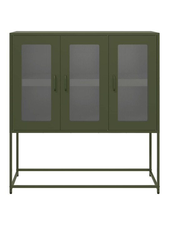 PUHVETKAPP, OLIIVIROHELINE, 100,5X39X107CM, KÜLMVALTSITUD TERAS