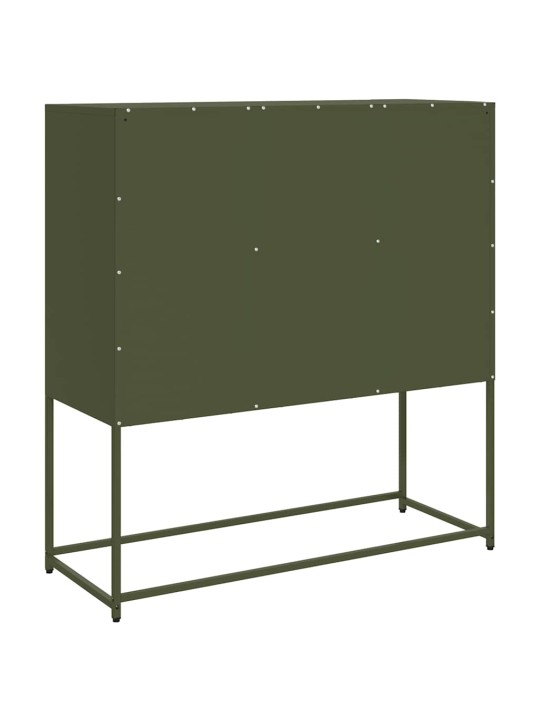 PUHVETKAPP, OLIIVIROHELINE, 100,5X39X107CM, KÜLMVALTSITUD TERAS