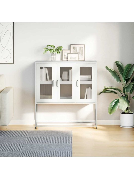 PUHVETKAPP, VALGE, 100,5X39X107 CM, KÜLMVALTSITUD TERAS