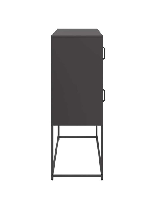 PUHVETKAPP, MUST, 100,5X39X107 CM, KÜLMVALTSITUD TERAS