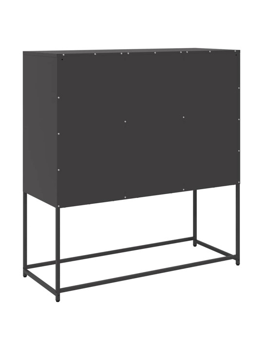 PUHVETKAPP, MUST, 100,5X39X107 CM, KÜLMVALTSITUD TERAS
