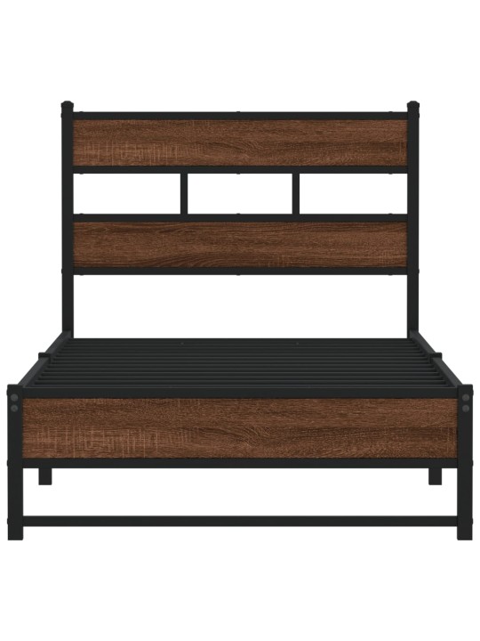 METALLIST VOODIRAAM ILMA MADRATSITA PRUUN TAMM 90X200 CM