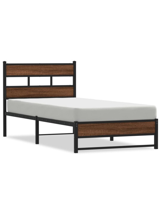 METALLIST VOODIRAAM ILMA MADRATSITA PRUUN TAMM 100X200 CM