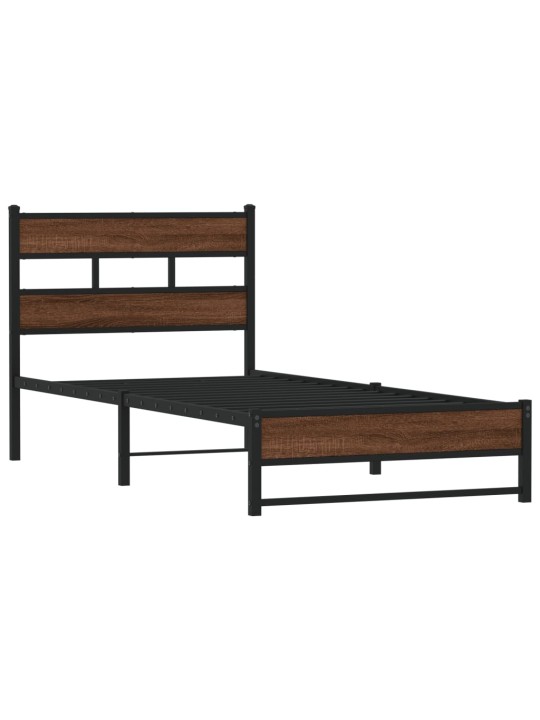 METALLIST VOODIRAAM ILMA MADRATSITA PRUUN TAMM 100X200 CM