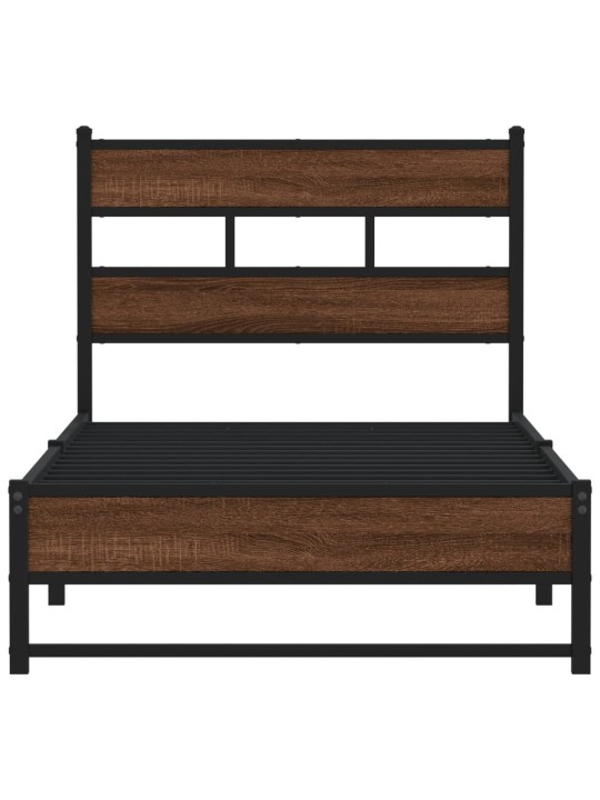 METALLIST VOODIRAAM ILMA MADRATSITA PRUUN TAMM 100X200 CM