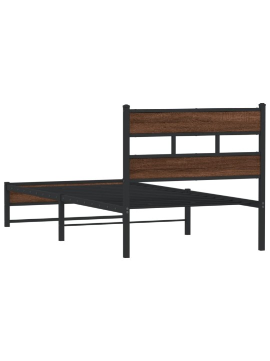 METALLIST VOODIRAAM ILMA MADRATSITA PRUUN TAMM 100X200 CM