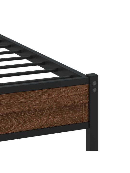 METALLIST VOODIRAAM ILMA MADRATSITA PRUUN TAMM 100X200 CM