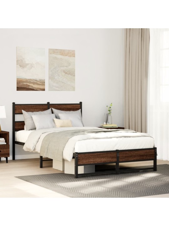 METALLIST VOODIRAAM ILMA MADRATSITA PRUUN TAMM 120X190 CM