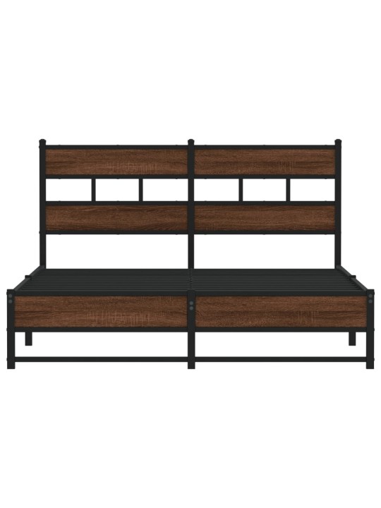 METALLIST VOODIRAAM ILMA MADRATSITA PRUUN TAMM 135X190 CM