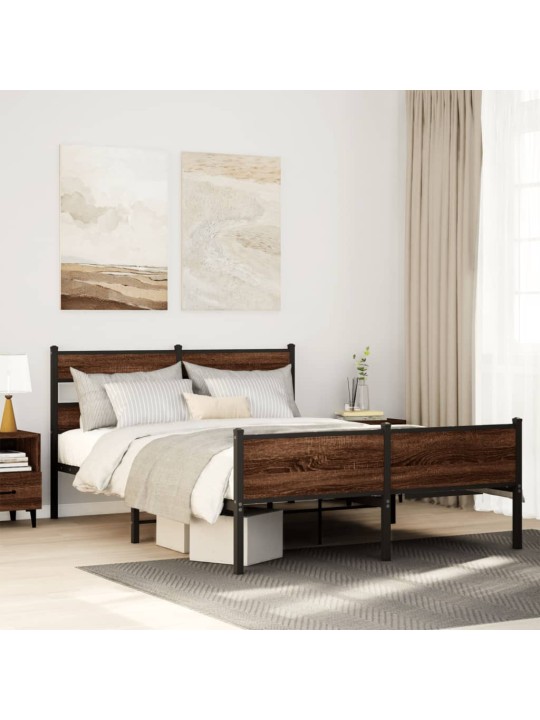 VOODIRAAM ILMA MADRATSITA PRUUN TAMM 140X200 CM TEHISPUIT