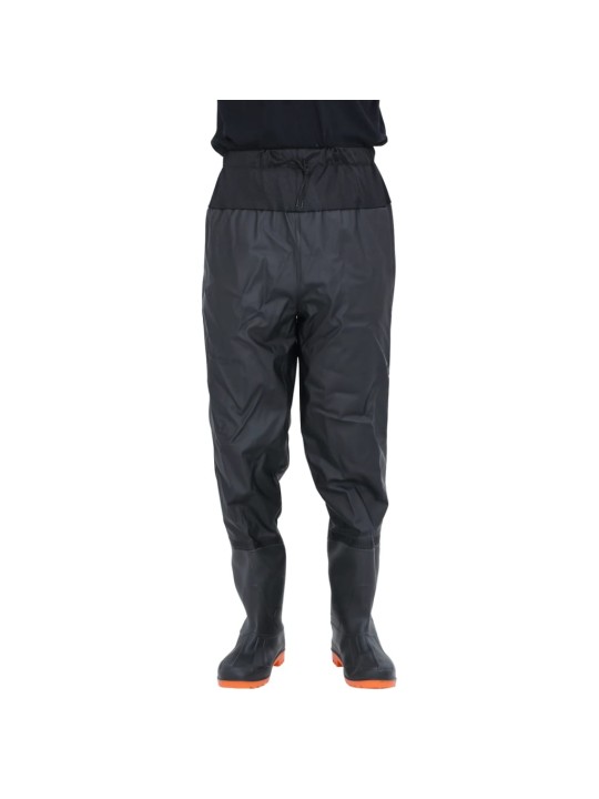 Waist waders koos saabastega, must, suurus 40