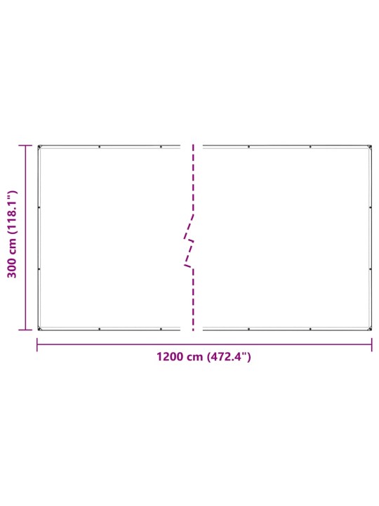 LÄBIPAISTEV PRESENT AASADEGA 3X12 M POLÜETÜLEEN