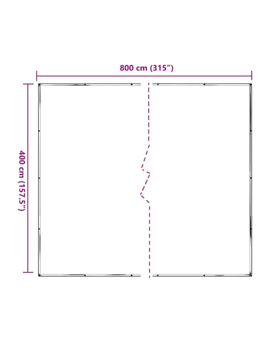 LÄBIPAISTEV PRESENT AASADEGA 4X8 M POLÜETÜLEEN