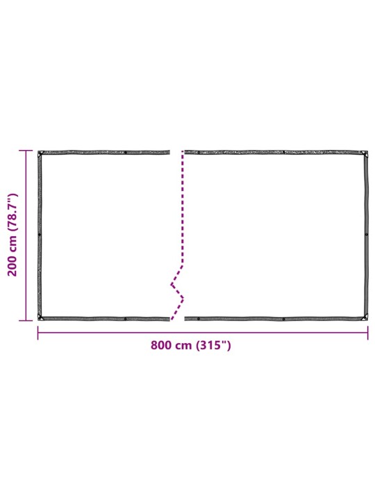LÄBIPAISTEV PRESENT AASADEGA 2X8 M POLÜETÜLEEN