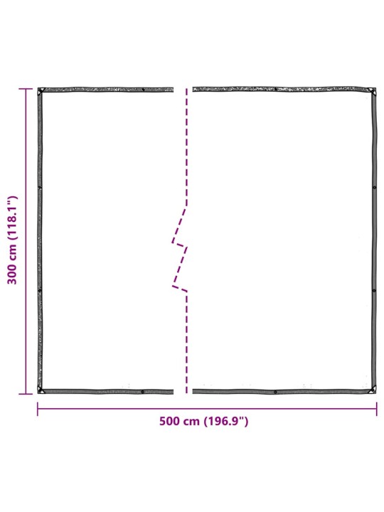 LÄBIPAISTEV PRESENT AASADEGA 3X5 M POLÜETÜLEEN