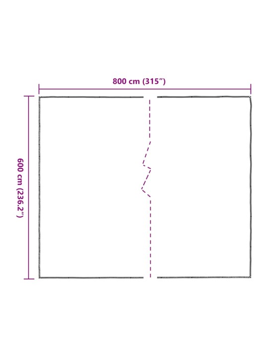 LÄBIPAISTEV PRESENT AASADEGA 6X8 M POLÜETÜLEEN