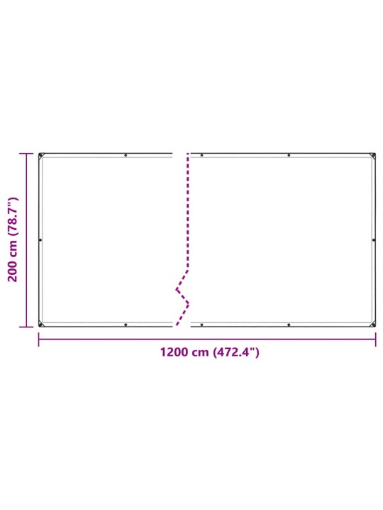 LÄBIPAISTEV PRESENT AASADEGA 2X12 M PVC