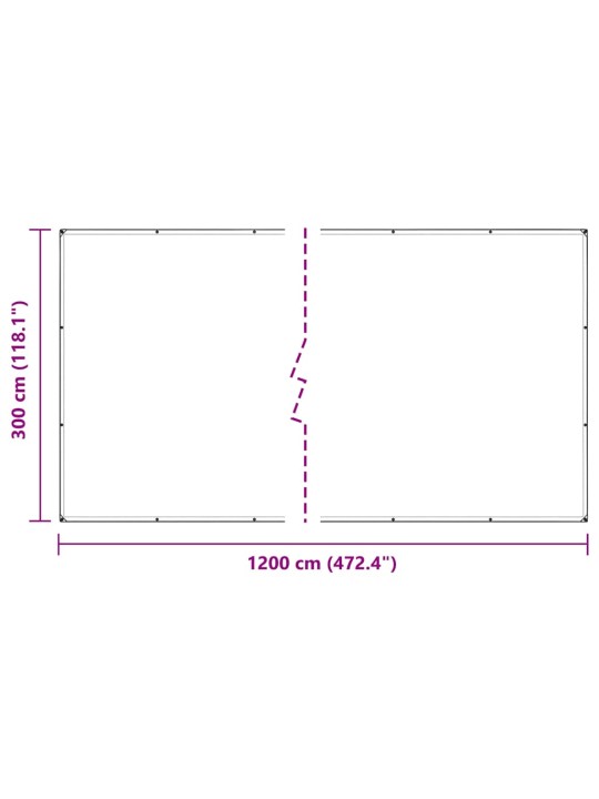 LÄBIPAISTEV PRESENT AASADEGA 3X12 M PVC