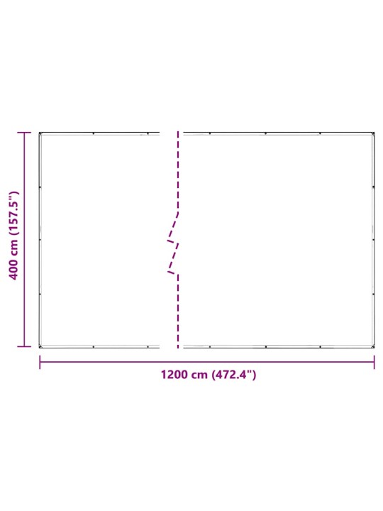 LÄBIPAISTEV PRESENT AASADEGA 4X12 M PVC