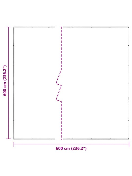 LÄBIPAISTEV PRESENT AASADEGA 6X6 M PVC