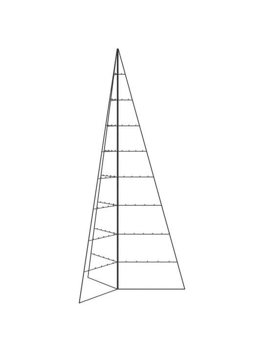 Metallist kunstkuusk kaunistuseks, must, 210 cm