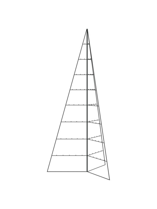 Metallist kunstkuusk kaunistuseks, must, 210 cm