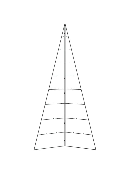 Metallist kunstkuusk kaunistuseks, must, 210 cm