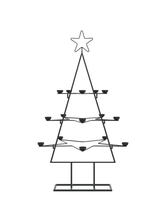 Metallist kunstkuusk kaunistuseks, must, 105 cm