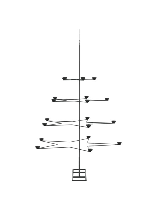 Metallist kunstkuusk kaunistuseks, must, 140 cm