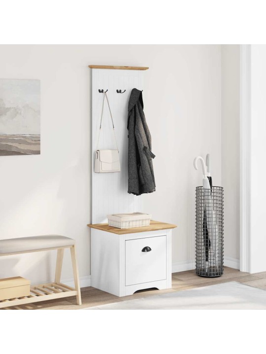 ESIKUKAPP KONKSUDEGA BODO VALGE JA PRUUN 50X40X157 CM