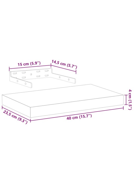 Seinariiulid 40x23,5x4 cm tehispuit