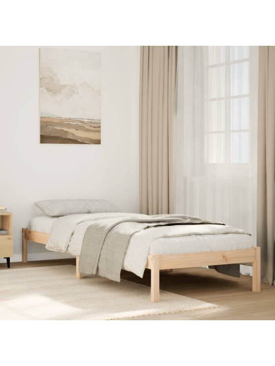 Voodiraam ilma madratsita, 100x210 cm, männipuit