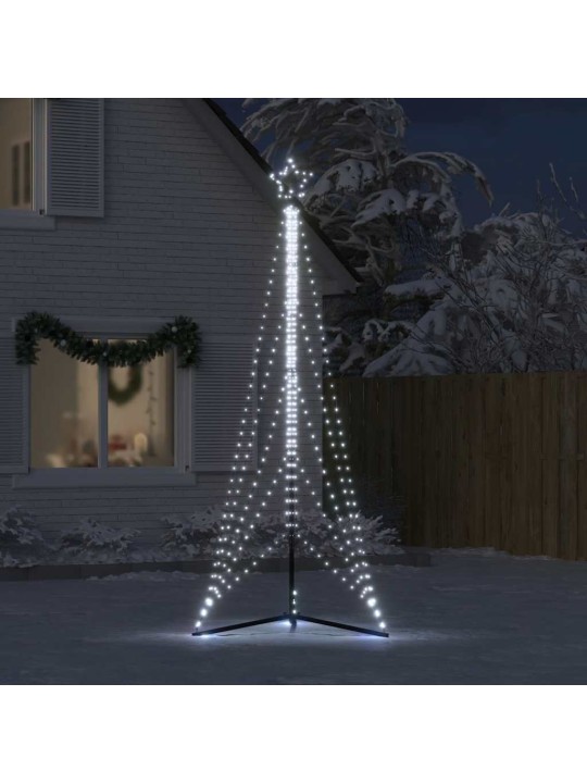 LED JÕULUPUU, 525 LEDI, KÜLM VALGE, 302 CM