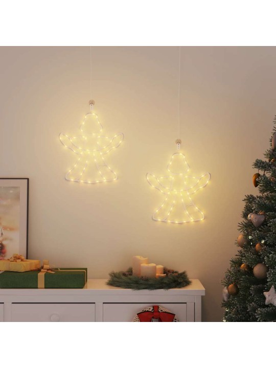 JÕULUTULED, INGLI SILUETT, 2 TK, 50 LED, SOE VALGE