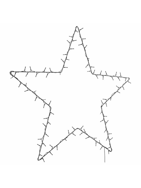JÕULUTULED STAR SILHOUETTE 115 LED-I SOE VALGE
