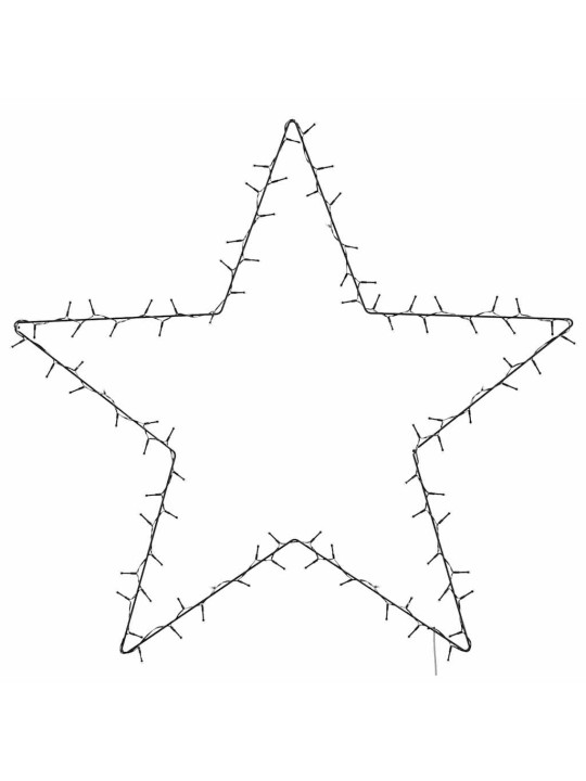 JÕULUTULED STAR SILHOUETTE 115 LED-I SOE VALGE