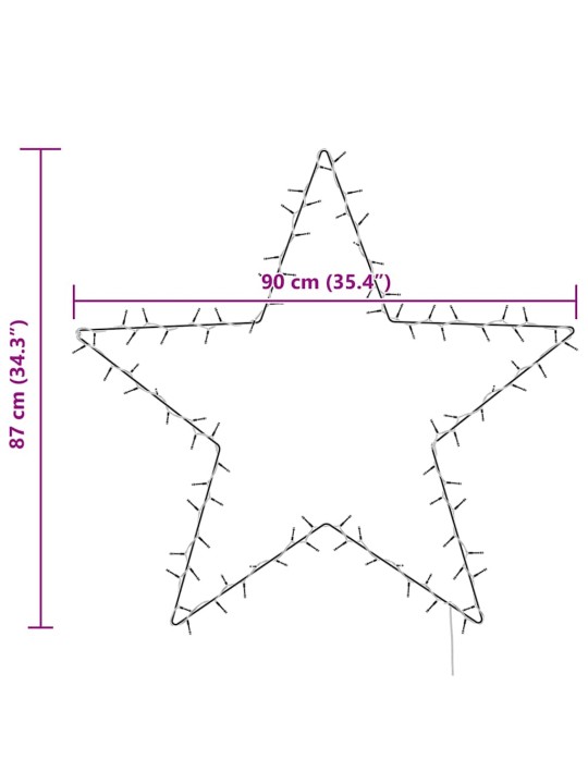 JÕULUTULED STAR SILHOUETTE 115 LED-I SOE VALGE