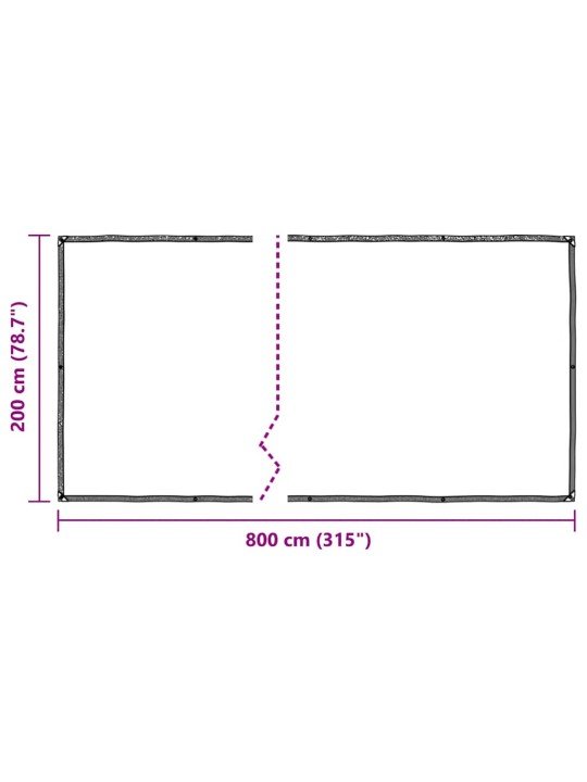 AASADEGA TAIMEKATE 2X8 M POLÜETÜLEEN