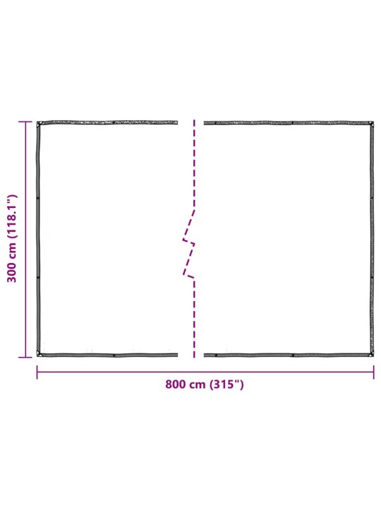 AASADEGA TAIMEKATE 3X8 M POLÜETÜLEEN