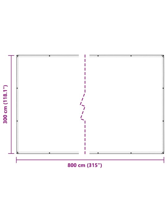 TAIMEKATE AASADEGA 3X8 M PVC