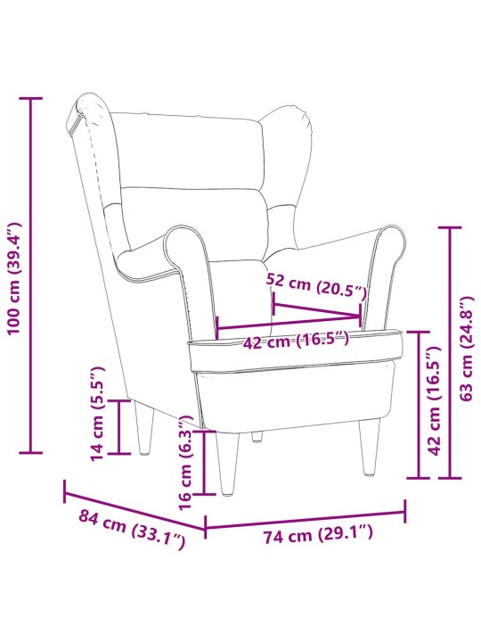 TUGITOOL, TUMEHALL, 74X84X100 CM, SAMET