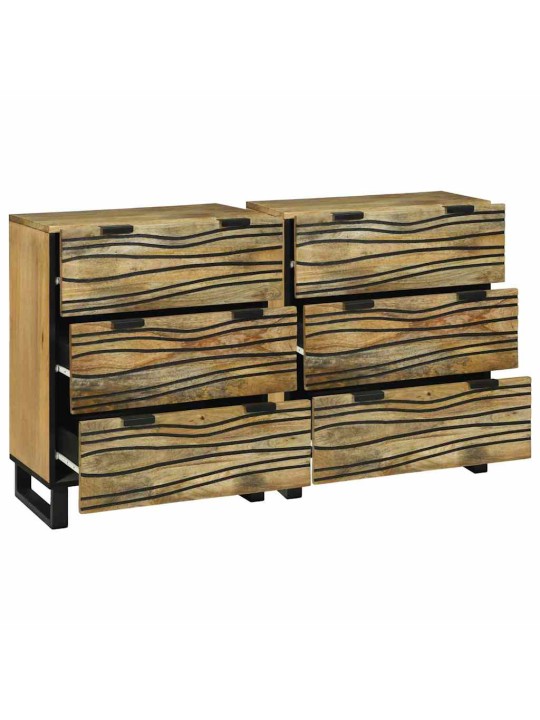 Kappide külgedel 2 tk pruun 60 x 33.5 x 75 cm mangopuit