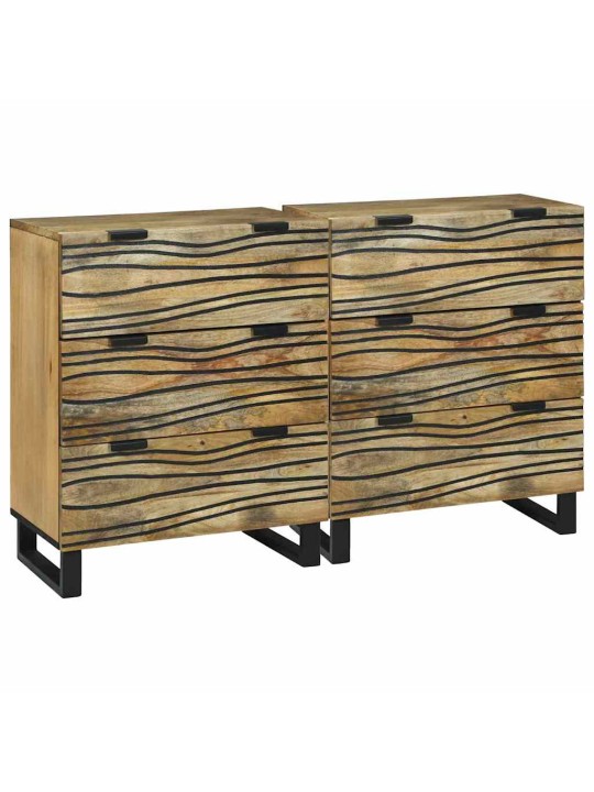 Kappide külgedel 2 tk pruun 60 x 33.5 x 75 cm mangopuit
