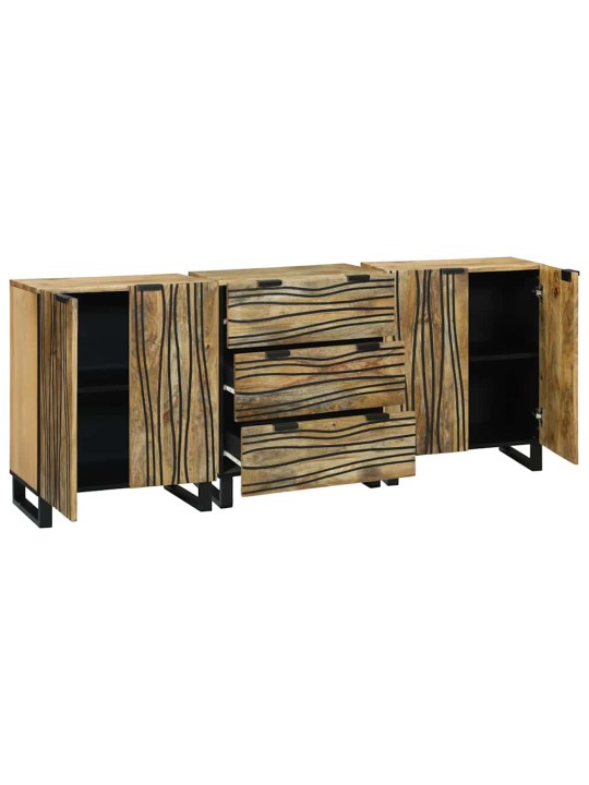 Vannitoa mööblikomplekt 3 tk pruun 180 x 33 x 75 cm tugev mango puu
