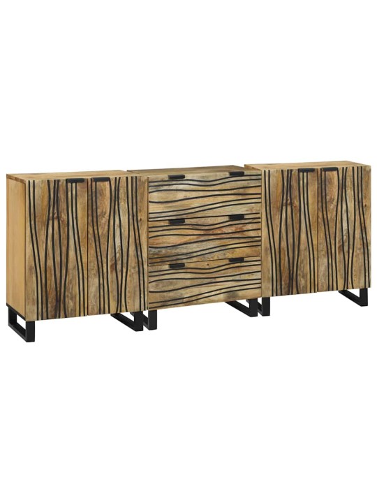 Vannitoa mööblikomplekt 3 tk pruun 180 x 33 x 75 cm tugev mango puu